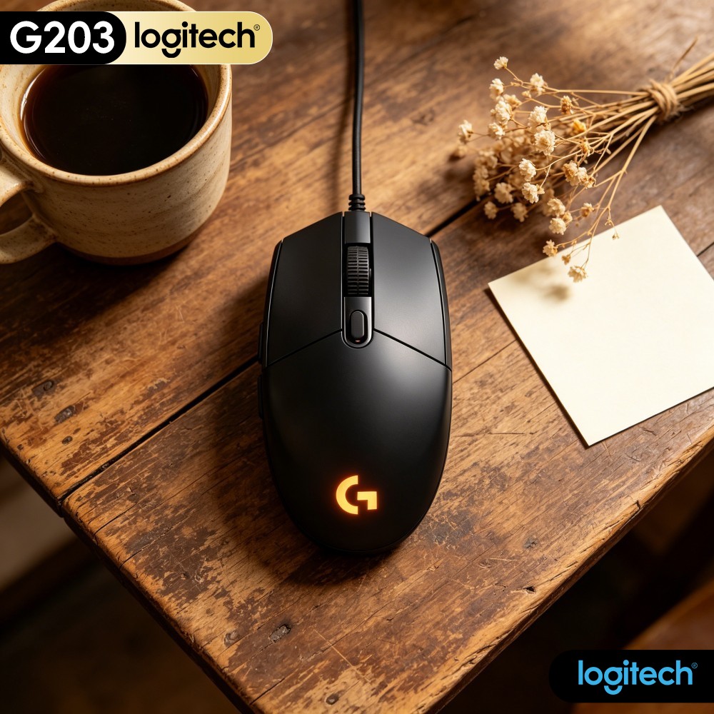 Logitech Mouse G203 - Logitech G203 Kabelgebundene Gaming-Maus Praktisch E-Sport