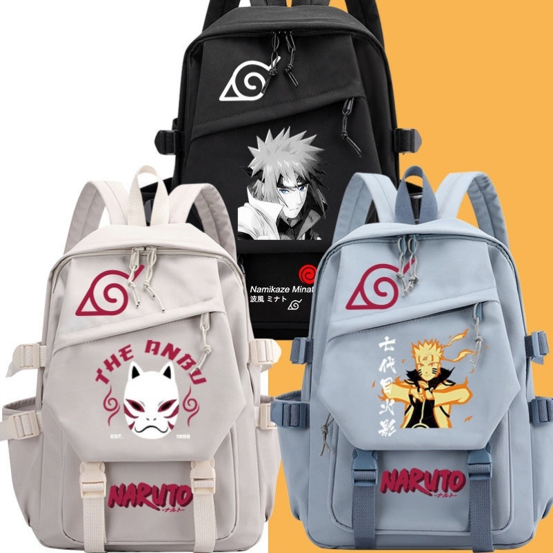 Laptop Editing Accessories - Naruto Sasuke Kakashi Anime-Rucksack für Jungen,