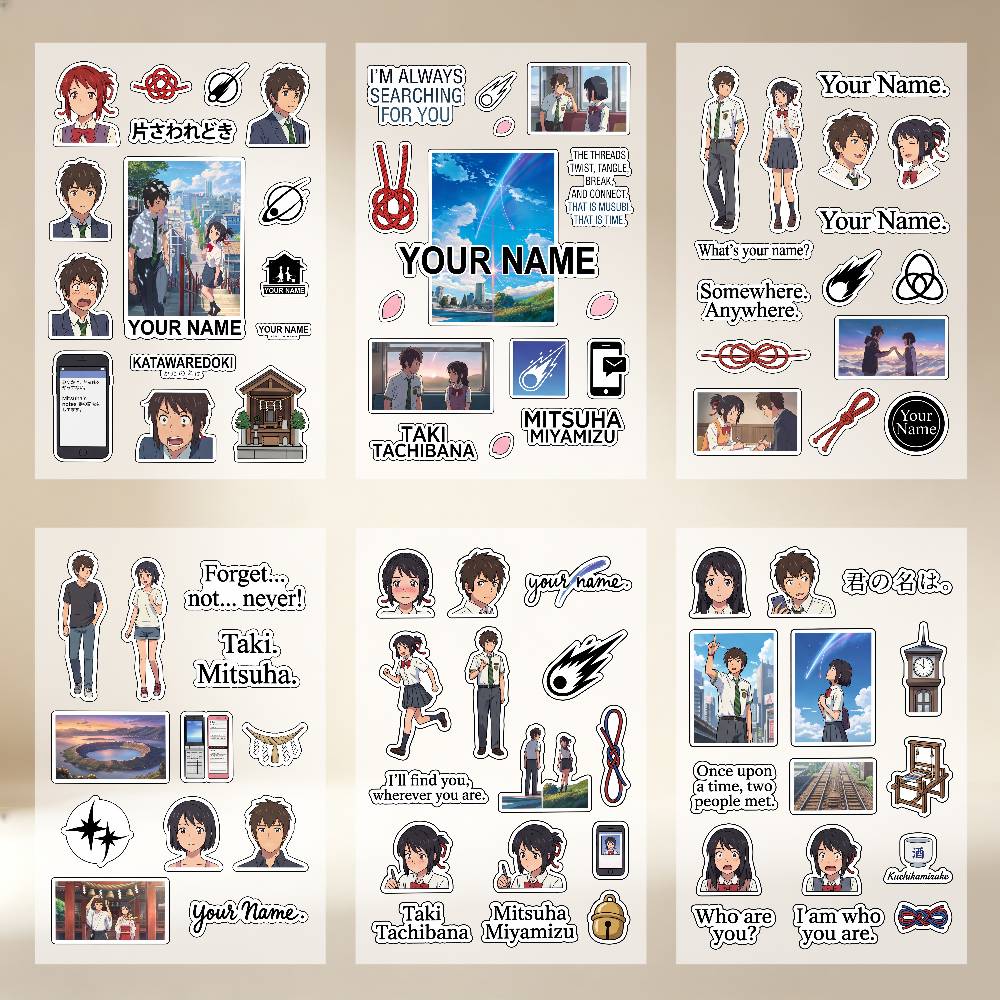 Laptop Accessories Name - Anime Your Name Mitsuha Film-Aufkleber für