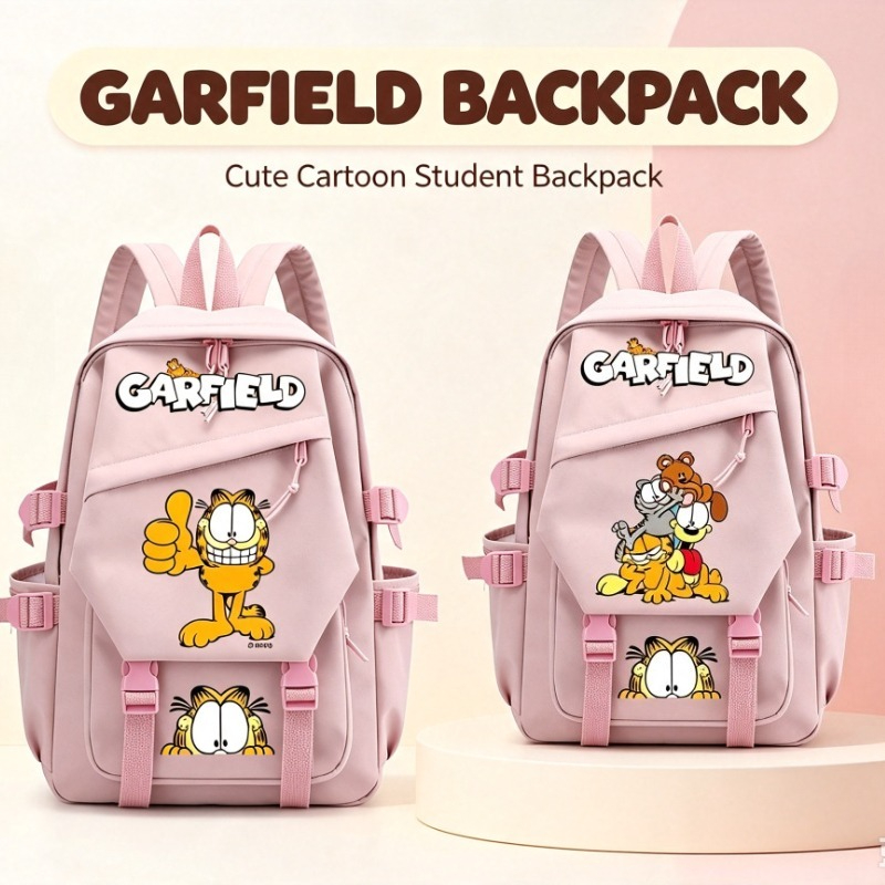 Laptop Editing Accessories - Garfield Cartoon Niedlicher Leichter Schulrucksack für