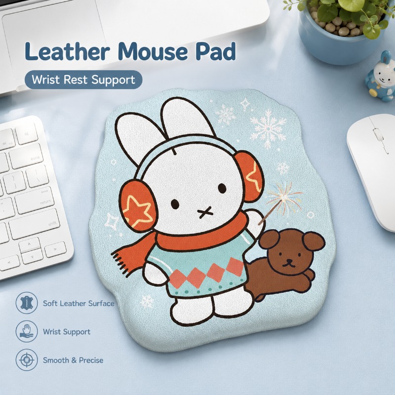 Anime Miffy Leder-Mauspad mit  – Laptop Editing Accessories Bewertung und Preis